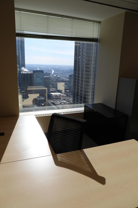 High floor offices with downtown view