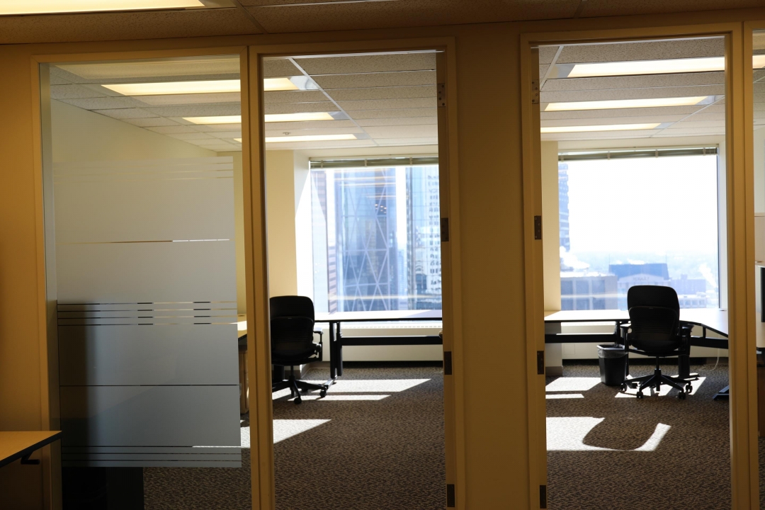 Two furnished offices in downtown office building.